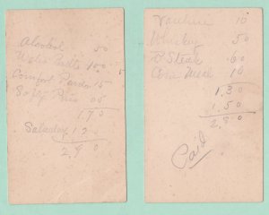 CA Bradleys recipts- pre- 1900